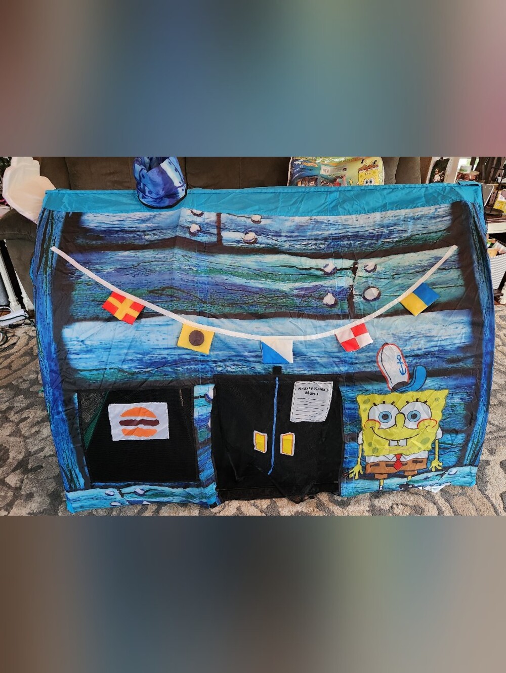 SpongeBob SquarePants Krusty Krab Play Tent 2003 vintage (RARE) *see Description